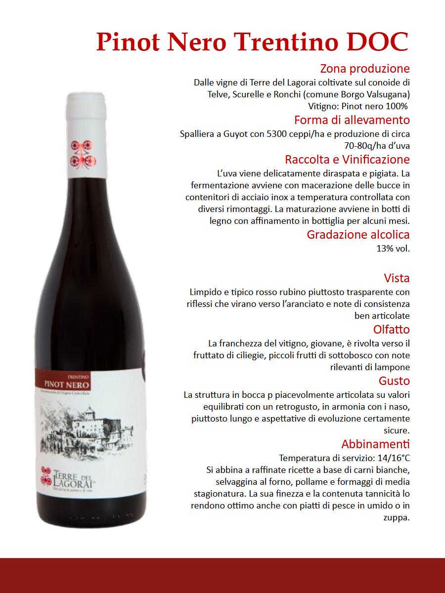 Pinot Nero scheda tecnica